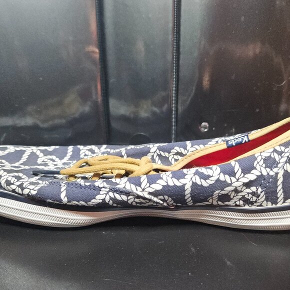 Keds Navy Blue & Champion Rope Print Lace Up Sneakers Size 6 - Picture 13 of 16